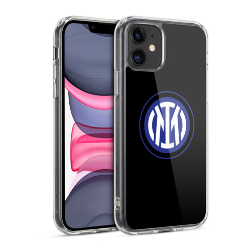 Fc Internazionale Milano Badge Logo On Black Soft Gel Case for Apple iPhone 11