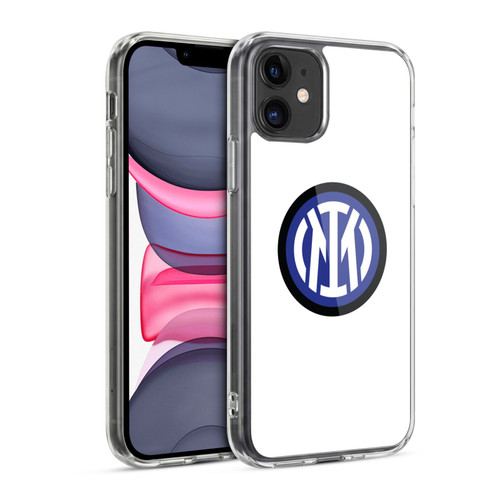 Fc Internazionale Milano Badge Logo On White Soft Gel Case for Apple iPhone 11