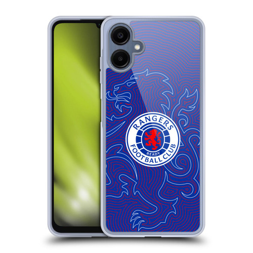 Rangers FC Crest Lion Pinstripes Pattern Soft Gel Case for Samsung Galaxy A06 4G / 5G