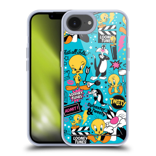 Looney Tunes Graphics and Characters Tweety And Sylvester Soft Gel Case for Apple iPhone 16e & MagSafe