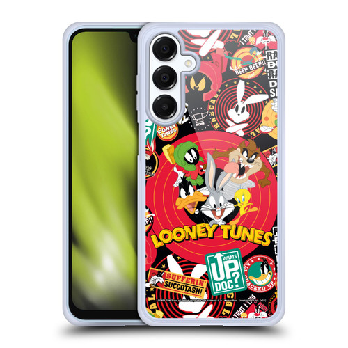 Looney Tunes Graphics and Characters Sticker Collage Soft Gel Case for Samsung Galaxy A16 5G & MagSafe