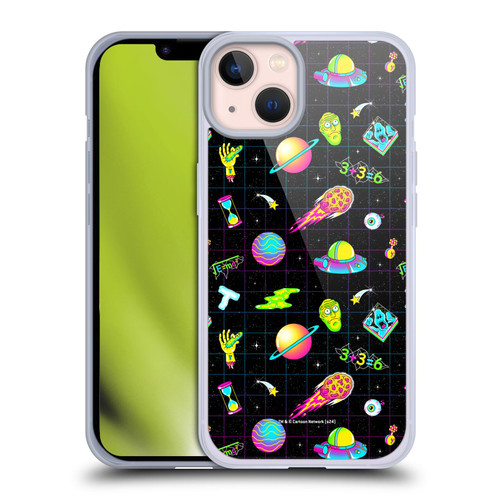 Rick And Morty Season 3 Graphics Neon Pattern Soft Gel Case for Apple iPhone 13 & MagSafe