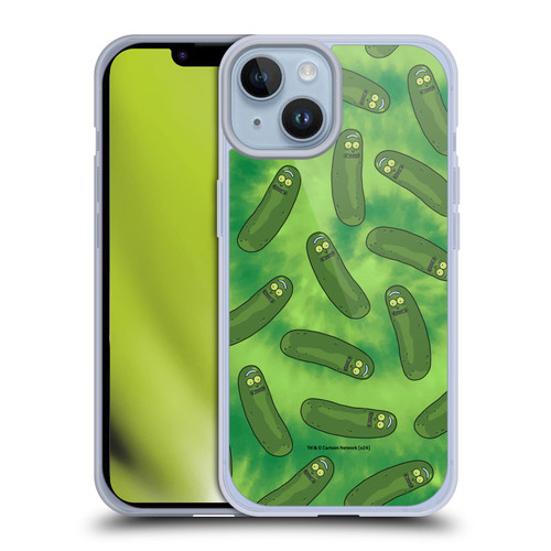 Rick And Morty Season 3 Graphics Pickle Rick Pattern Soft Gel Case for Apple iPhone 14 & MagSafe