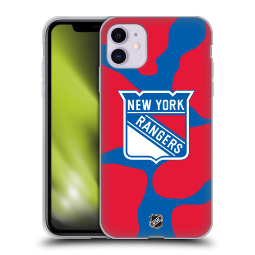 NHL New York Rangers Cow Pattern Soft Gel Case for Apple iPhone 11