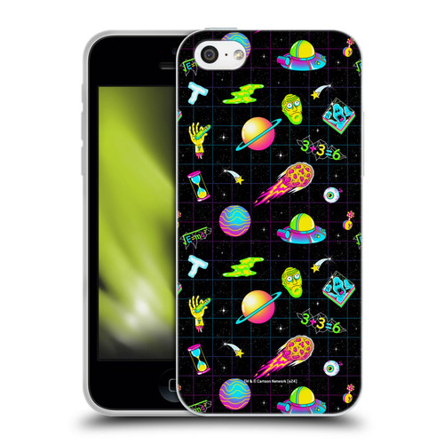 Rick And Morty Season 3 Graphics Neon Pattern Soft Gel Case for Apple iPhone 5c