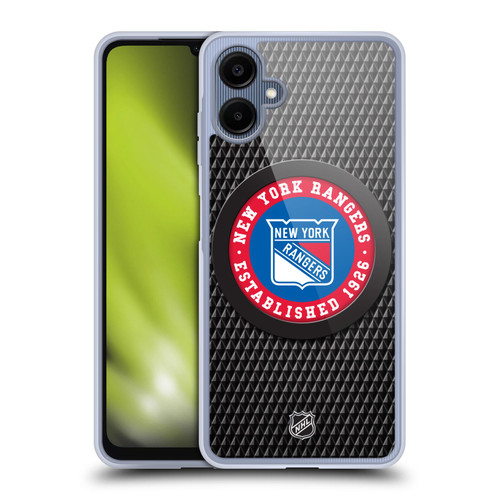NHL New York Rangers Puck Texture Soft Gel Case for Samsung Galaxy A06 4G