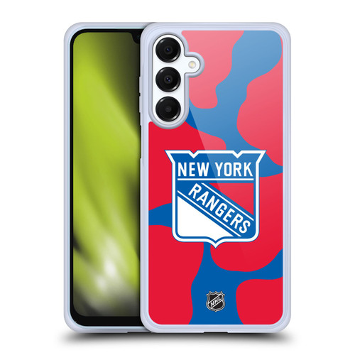 NHL New York Rangers Cow Pattern Soft Gel Case for Samsung Galaxy A16 5G & MagSafe