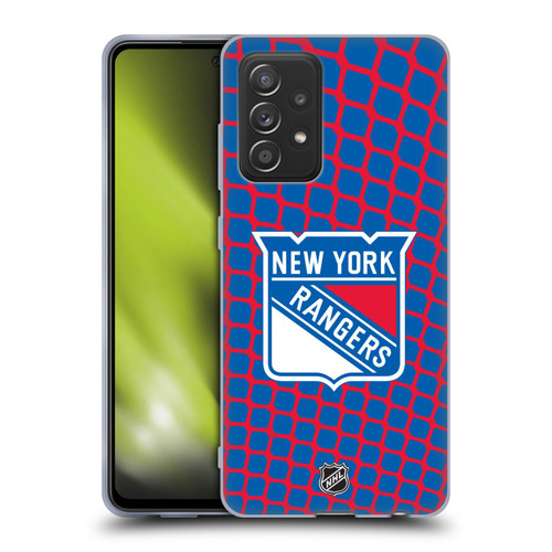 NHL New York Rangers Net Pattern Soft Gel Case for Samsung Galaxy A52 / A52s / 5G (2021)