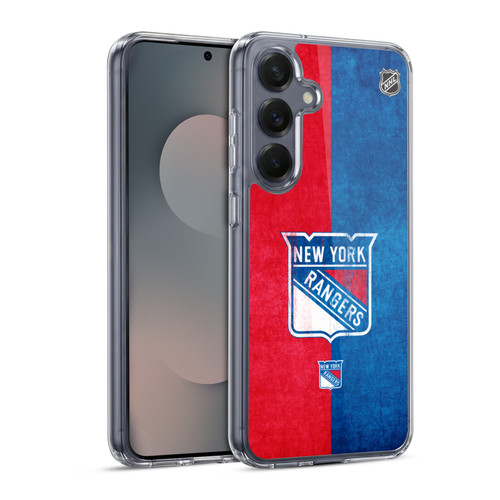 NHL New York Rangers Half Distressed Soft Gel Case for Samsung Galaxy S25 & MagSafe