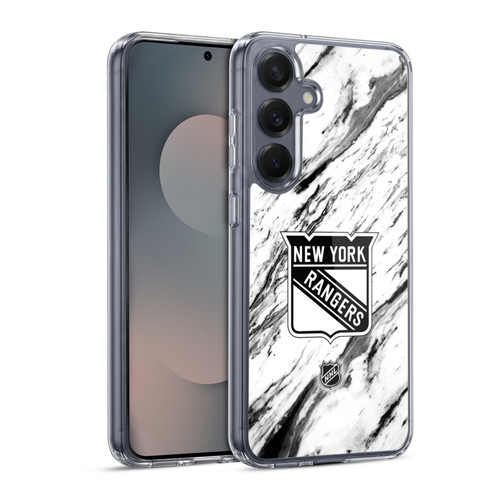 NHL New York Rangers Marble Soft Gel Case for Samsung Galaxy S25 & MagSafe
