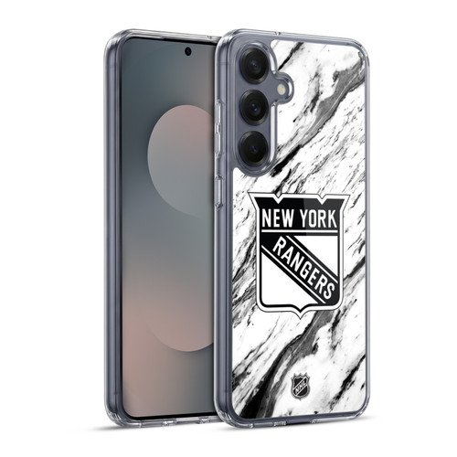 NHL New York Rangers Marble Soft Gel Case for Samsung Galaxy S25+ & MagSafe