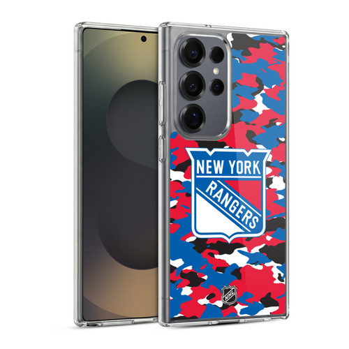 NHL New York Rangers Camouflage Soft Gel Case for Samsung Galaxy S25 Ultra & MagSafe