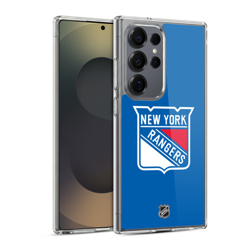NHL New York Rangers Plain Soft Gel Case for Samsung Galaxy S25 Ultra & MagSafe