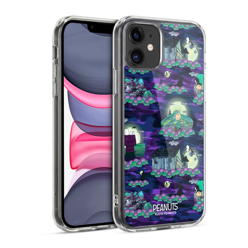 Peanuts Spooktacular Snoopy Patterns Soft Gel Case for Apple iPhone 11