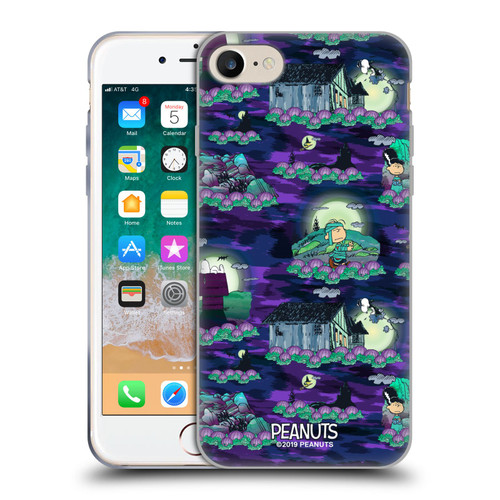 Peanuts Spooktacular Snoopy Patterns Soft Gel Case for Apple iPhone 7 / 8 / SE 2020 & 2022 & MagSafe