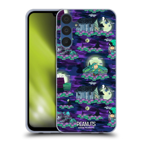 Peanuts Spooktacular Snoopy Patterns Soft Gel Case for Samsung Galaxy A15 & MagSafe