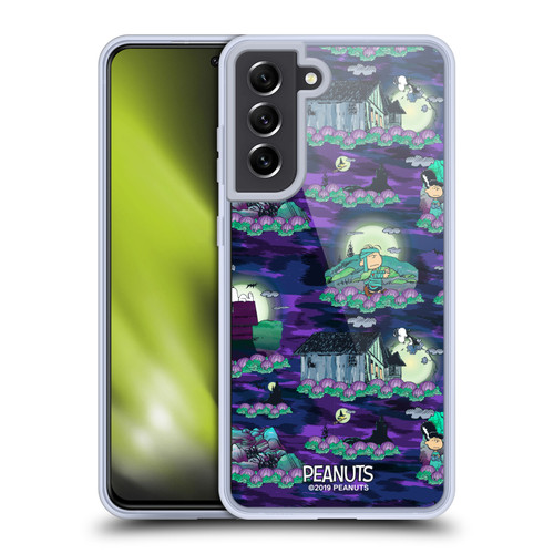 Peanuts Spooktacular Snoopy Patterns Soft Gel Case for Samsung Galaxy S21 FE 5G & MagSafe