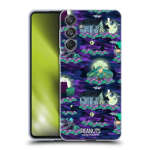 Peanuts Spooktacular Snoopy Patterns Soft Gel Case for Samsung Galaxy M55 5G