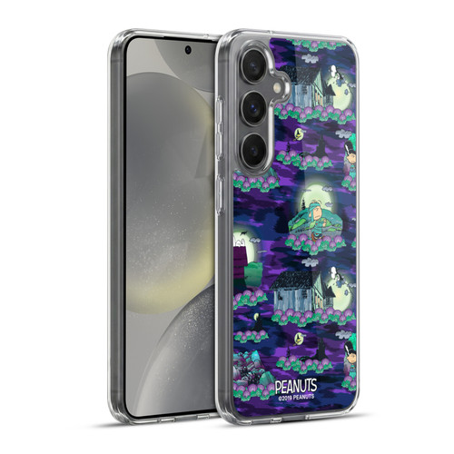 Peanuts Spooktacular Snoopy Patterns Soft Gel Case for Samsung Galaxy S24+ 5G & MagSafe