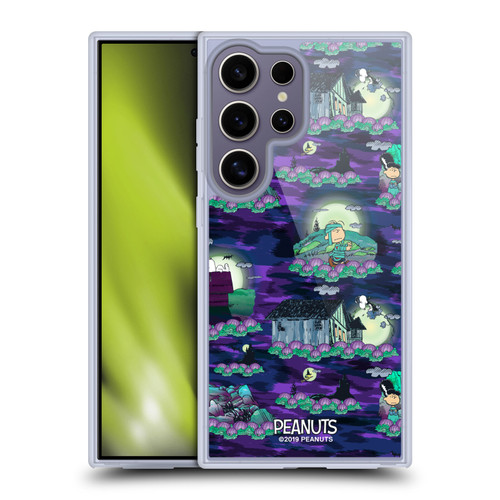 Peanuts Spooktacular Snoopy Patterns Soft Gel Case for Samsung Galaxy S25 Ultra & MagSafe