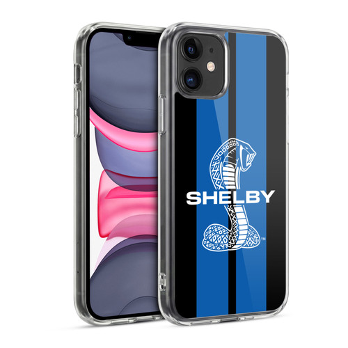 Shelby Car Graphics Blue Soft Gel Case for Apple iPhone 11