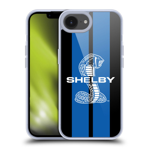 Shelby Car Graphics Blue Soft Gel Case for Apple iPhone 16e & MagSafe