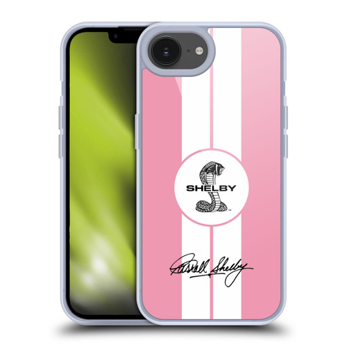 Shelby Car Graphics 1965 427 S/C Pink Soft Gel Case for Apple iPhone 16e & MagSafe