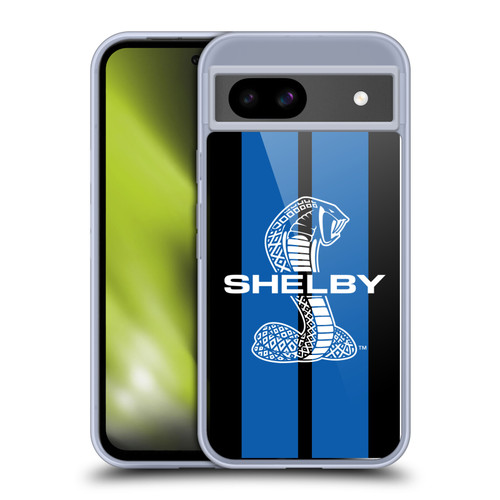 Shelby Car Graphics Blue Soft Gel Case for Google Pixel 8a