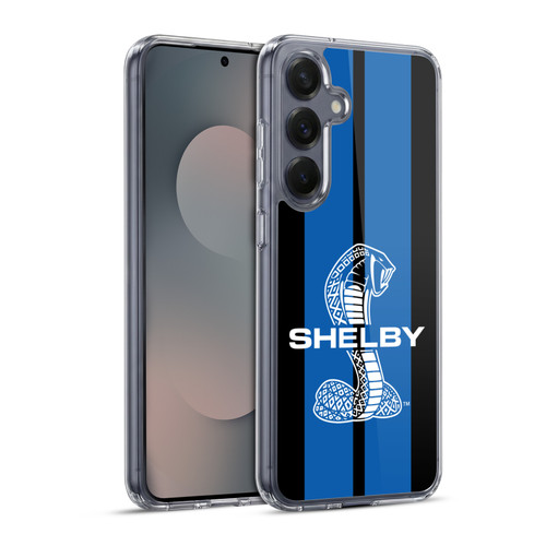 Shelby Car Graphics Blue Soft Gel Case for Samsung Galaxy S25+ & MagSafe