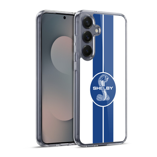 Shelby Car Graphics 1965 427 S/C White Soft Gel Case for Samsung Galaxy S25+ & MagSafe