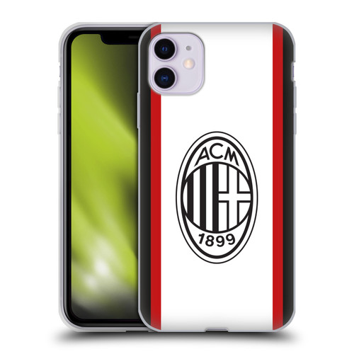 AC Milan 2024/25 Crest Kit Away Soft Gel Case for Apple iPhone 11