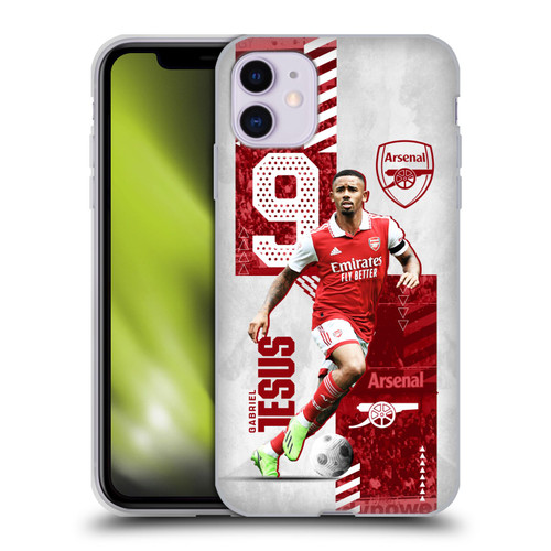Arsenal FC 2022/23 First Team Gabriel Jesus Soft Gel Case for Apple iPhone 11