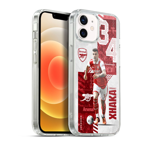 Arsenal FC 2022/23 First Team Granit Xhaka Soft Gel Case for Apple iPhone 12 / iPhone 12 Pro & MagSafe