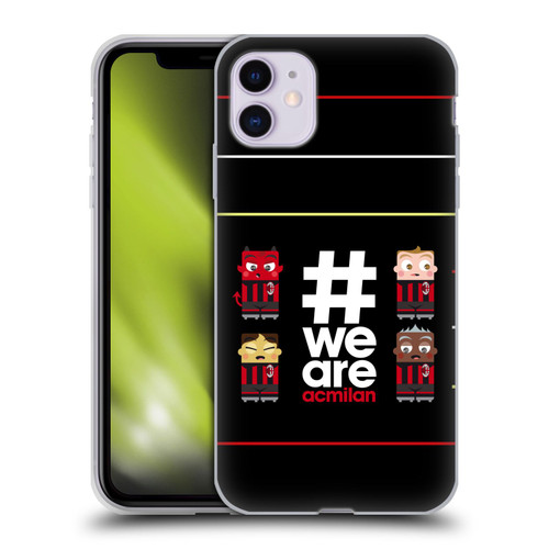 AC Milan Crest Stripes 3 Soft Gel Case for Apple iPhone 11