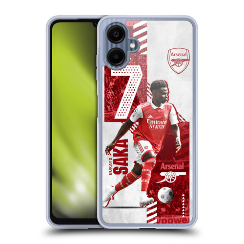 Arsenal FC 2022/23 First Team Bukayo Saka Soft Gel Case for Samsung Galaxy A06 4G