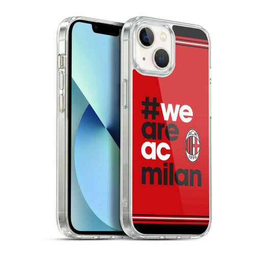 AC Milan Crest Stripes Soft Gel Case for Apple iPhone 13