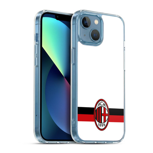 AC Milan Crest White Soft Gel Case for Apple iPhone 13 Mini & MagSafe