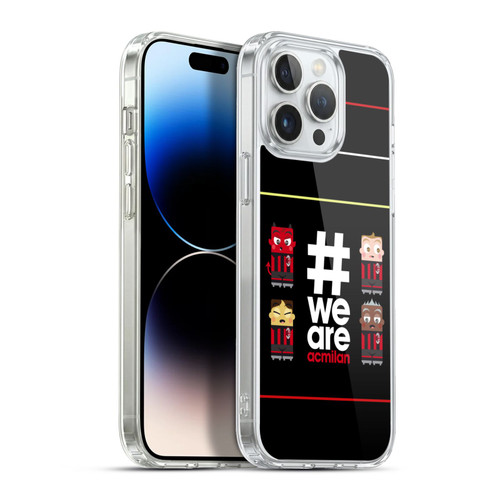 AC Milan Crest Stripes 3 Soft Gel Case for Apple iPhone 13 Pro Max & MagSafe