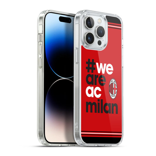 AC Milan Crest Stripes Soft Gel Case for Apple iPhone 13 Pro Max & MagSafe