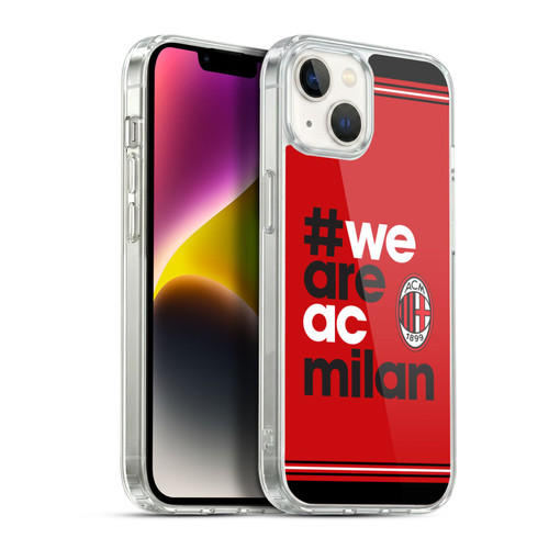 AC Milan Crest Stripes Soft Gel Case for Apple iPhone 14 Plus & MagSafe