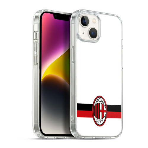 AC Milan Crest White Soft Gel Case for Apple iPhone 14 Plus & MagSafe