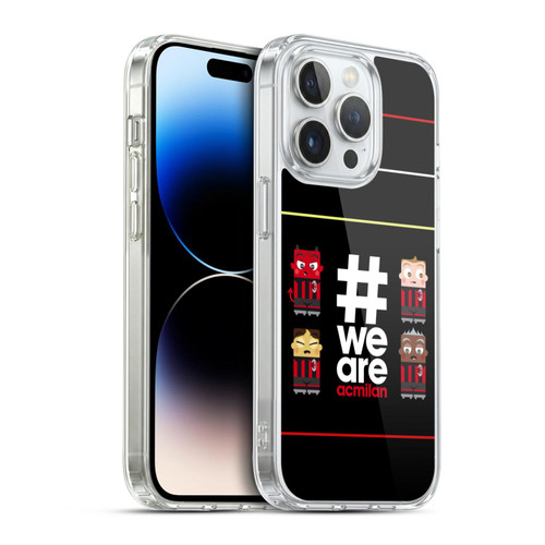 AC Milan Crest Stripes 3 Soft Gel Case for Apple iPhone 14 Pro & MagSafe