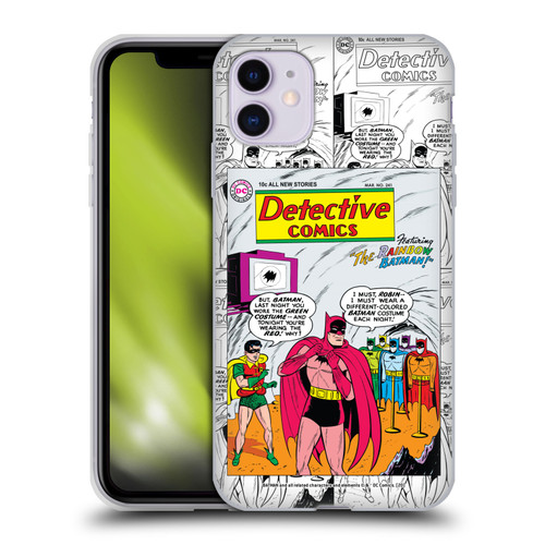 Batman DC Comics Iconic Comic Book Costumes Rainbow Soft Gel Case for Apple iPhone 11