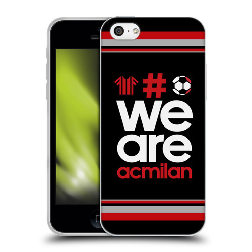 AC Milan Crest Stripes 2 Soft Gel Case for Apple iPhone 5c