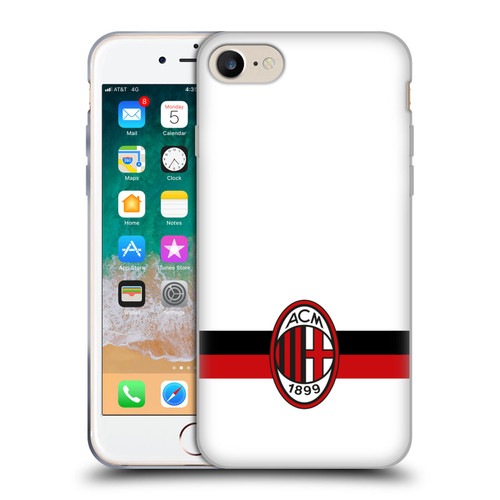 AC Milan Crest White Soft Gel Case for Apple iPhone 7 / 8 / SE 2020 & 2022 & MagSafe
