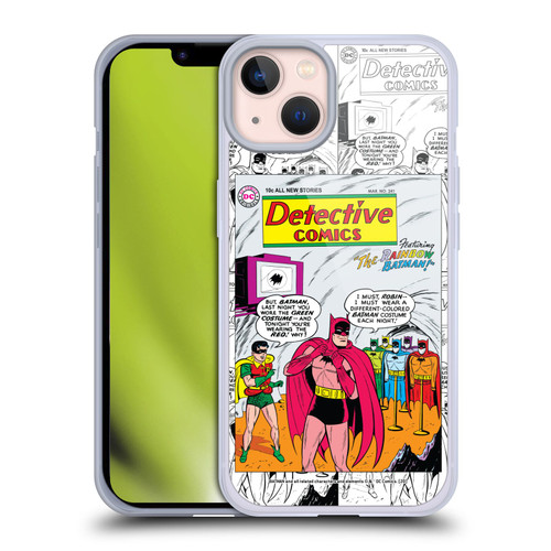 Batman DC Comics Iconic Comic Book Costumes Rainbow Soft Gel Case for Apple iPhone 13