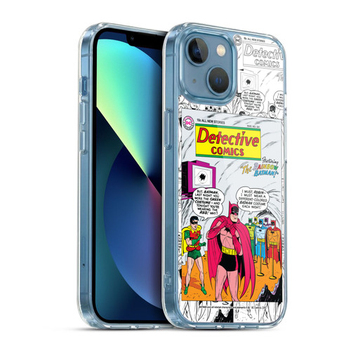 Batman DC Comics Iconic Comic Book Costumes Rainbow Soft Gel Case for Apple iPhone 13 Mini & MagSafe