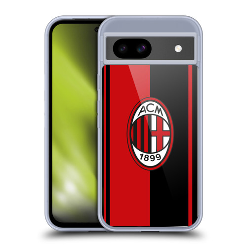 AC Milan Crest Red And Black Soft Gel Case for Google Pixel 8a