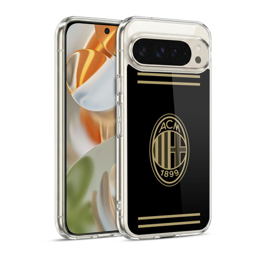 AC Milan Crest Black And Gold Soft Gel Case for Google Pixel 9 / Pixel 9 Pro