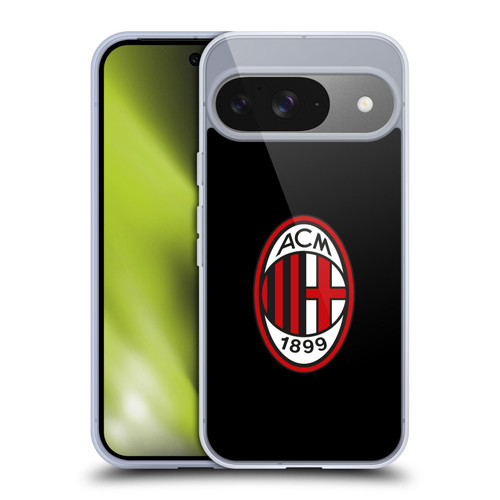 AC Milan Crest Full Colour Black Soft Gel Case for Google Pixel 9 / Pixel 9 Pro
